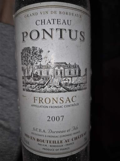 Bordeaux Fronsac Château Pontus 2007