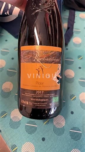 Loire Valley Touraine Domaine Rochambeau Plaisir 2017
