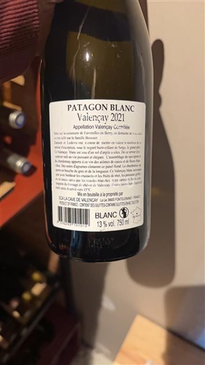 Thung lũng sông Loire Valençay Patagon Patagon Blanc 2021
