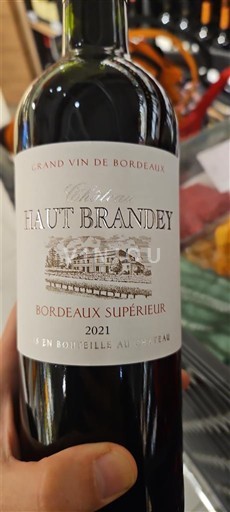 Bordéus Bordeaux Superior Château Haut Brandey 2021