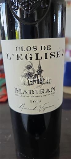 Lounais-Ranska Madiran Clos de L'Eglise 2019