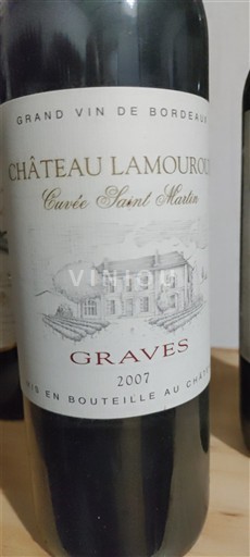 Bordeaux Graves Château Lamourou Saint Martin 2007