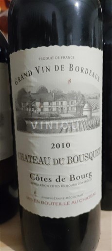 Bordéus Côtes-de-bourg Château Bousquet 2010