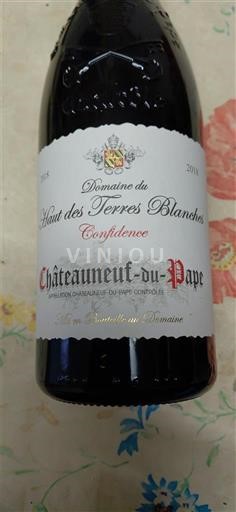 Rhônen laakso Châteauneuf-du-Pape Domaine Haut des Terres Blanches Confi­dence 2019