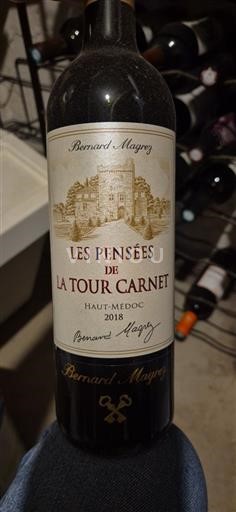 Bordeaux Haut-Médoc La Tour Carnet Les Pensées de La Tour Carnet 2018