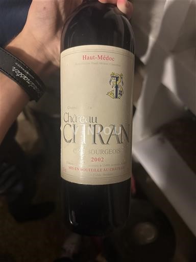 Bordeaux Haut-Médoc Cru Bourgeois Château Citran 2002