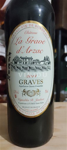 Bordeaux Graves Château La Grave Arzac 2014