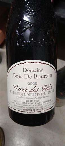 Valle del Ródano Châteauneuf-du-Pape. Domaine Bois de Boursan des Félix 2020
