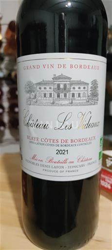 Bordeaux Blaye-côtes-de-bordeaux Château Les Videaux 2021