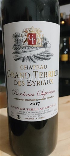 Bordéus Bordeaux Superior Château Grand Terrier des Eyriax 2017