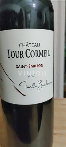 Bordeaux Saint-Émilion Château Tour Cormeil 2017
