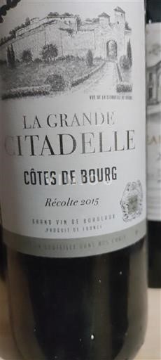 Bordeaux Côtes-de-bourg La Grande Citadelle 2015