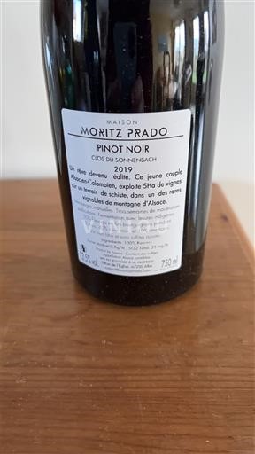 Alsace Maison Moritz Prado Clos du Sonnenbach 2019