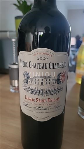 Bordeaux Lussac-saint-émilion Château Vieux Chambeau 2020