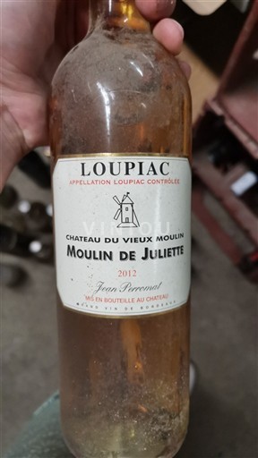 Bordeaux Loupiac Château Vieux Moulin Moulin de Juliette 2012