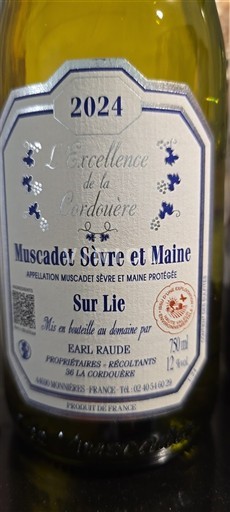 Valle della Loira Muscadet Sèvre et Maine La Cordouère L'Excellence de la Cordouère 2024