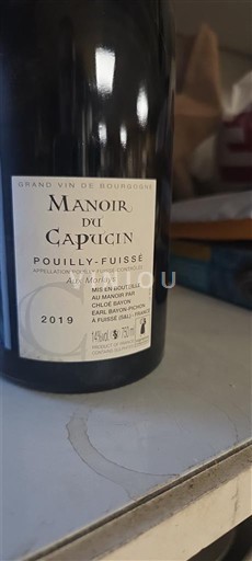Burgund Pouilly-fuissé Manoir du Capucin Aux Morlays 2019