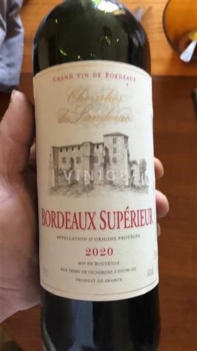 Bordeaux Bordeaux Supérieur Chevalier de Landerac 2020
