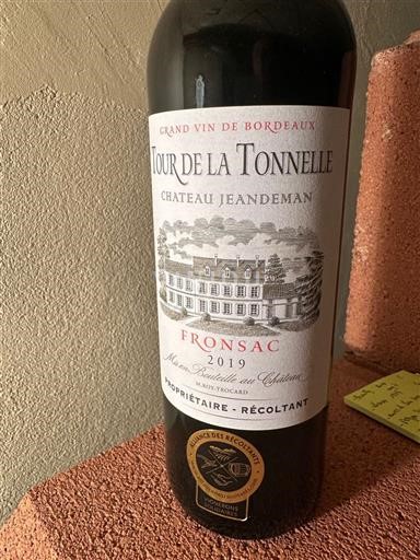 Бордо Фронсак Château Jeandeman Tour de la Tonnelle 2019