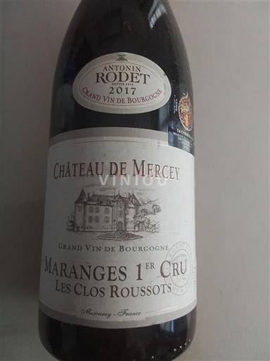 Bourgondië Niet gespecificeerd Premier Cru Château Mercey Les Clos Roussots 2017