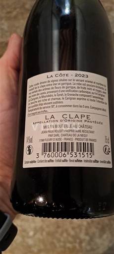 Languedoc La Clape Jean Paumel Bosset La Côte 2023