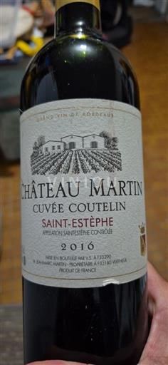 Bordeaux Saint-Estèphe Château Martin Coutelin 2016