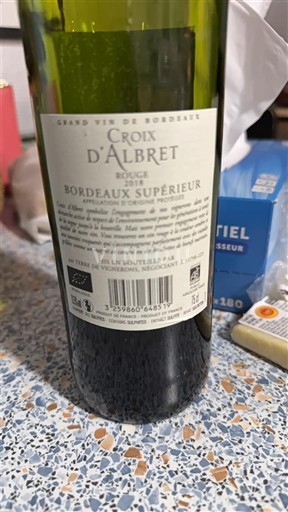 Vin Rouge sec Croix Albret Non millésimé France Bordeaux Bordeaux supérieur AOC