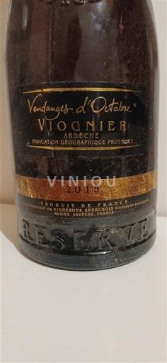 Alpen en Rhônevallei Ardèche Vendanges Octobre Réserve 2015