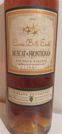 Languedoque Muscat de Frontignan Domaine Peyronnet Belle Etoile 2005