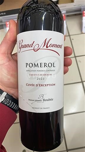 Bordeaux Pomerol Maison Johanis Boubée Grand Moment d'Exception 2023