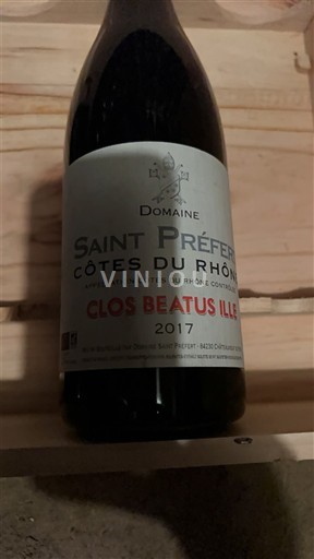 Rhône Valley Côtes-du-Rhône Domaine Saint Préfert Clos Beatus Ille 2017