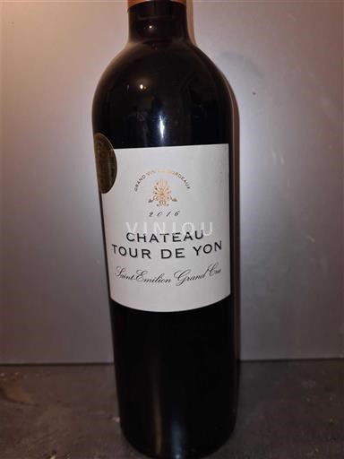 Vin Rouge sec Château Tour de Yon 2016 France Bordeaux Saint-Émilion Grand Cru AOC Grand Cru