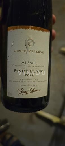 Alsace Pinot blanc Cave vinicole Hunawihr Réserve 2022