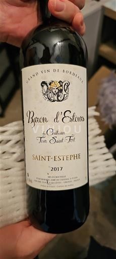 Bordeaux Saint-Estèphe Château Tour Saint Fort Baron d'Estours 2017