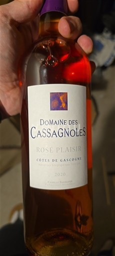 Sudoeste Côtes de Gascogne Domaine Des Cassagnoles Rosé Plaisir 2020