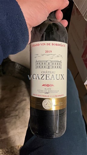 Bordeaux Blaye-côtes-de-bordeaux Château Cazeaux 2019