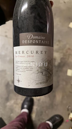 Вина Rouge sec La Crée Domaine Desfontaine 2018 Francuska Burgundija Меркуреј AOC