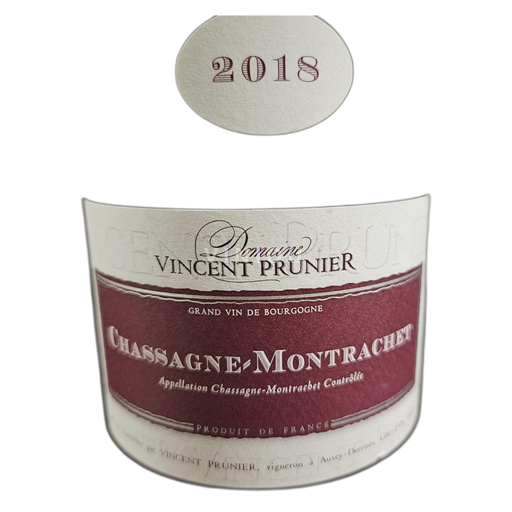 Bourgogne Chassagne-montrachet Domaine Vincent Prunier 2018