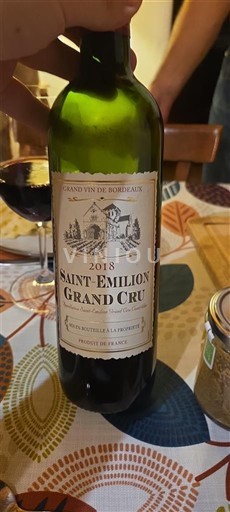 Vin Rouge sec Château Lalande 2018 France Bordeaux Saint-Émilion Grand Cru AOC