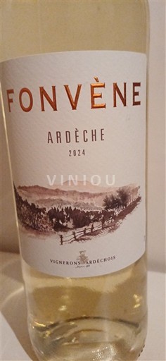 Vin Blanc sec Fonvène Vignerons Ardéchois 2024 France Alpes et pays Rhodaniens Ardèche IGP