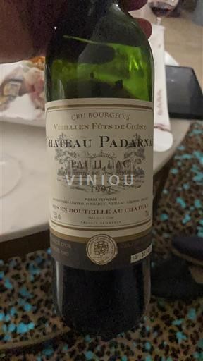 Bordeaux Pauillac Cru Bourgeois Château Padarnac 1997