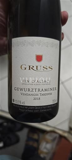 Alsace Gewurztraminer Vendanges Tardives Gruss Gewurztraminer Vendanges Tardives 2018