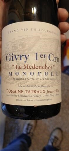 Borgogna Non specificato Premier Cru Domaine Tatraux Jean et Fils Le Médenchot Monopole 2022