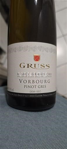 Alsazia Pinot grigio Grand Cru Gruss Vorbourg Pinot Gris 2020