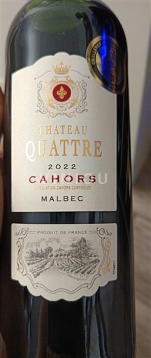Jihozápad Cahors Château Quatre 2022
