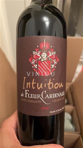Vin Rouge sec Intuition Château Fleur Cardinale 2018 France Bordeaux Saint-Émilion Grand Cru AOC Grand Cru