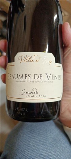 Valle del Rodano Beaumes de Venise Villa Erg Grande Récolte 2014