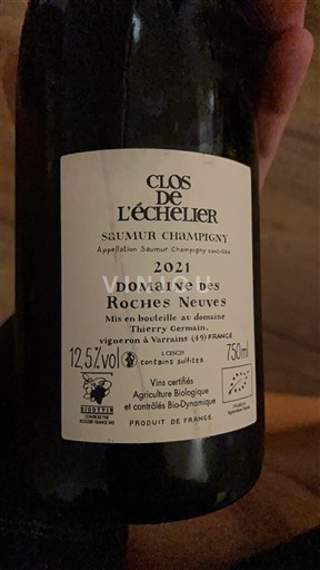Thung lũng sông Loire Saumur-champigny Domaine Des Roches Neuves Clos de l'Échelier 2021