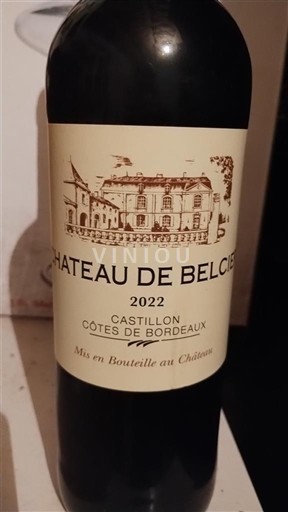 Bordeaux Castillon Côtes de Bordeaux Château Belcier 2022