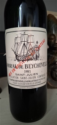 Bordeaux Saint-Julien Château Beychevelle Amiral de Beychevelle 1981